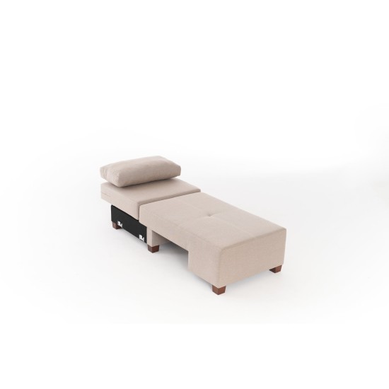 1-Seat Sofa-Bed Perenna Linen Left - Cream Cream