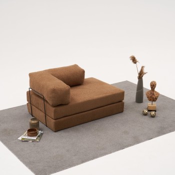 Διθέσιος Καναπές Comfort - Χρώμα Καφέ -140x95x75εκ