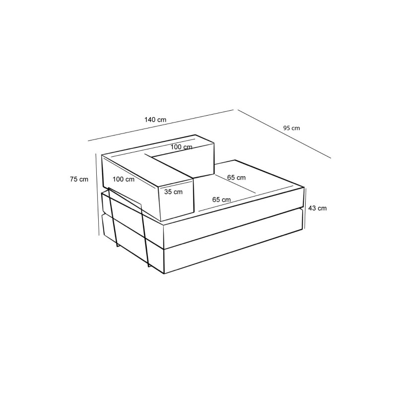 Διθέσιος Καναπές Comfort - Χρώμα Πορτοκαλί -140x95x75εκ