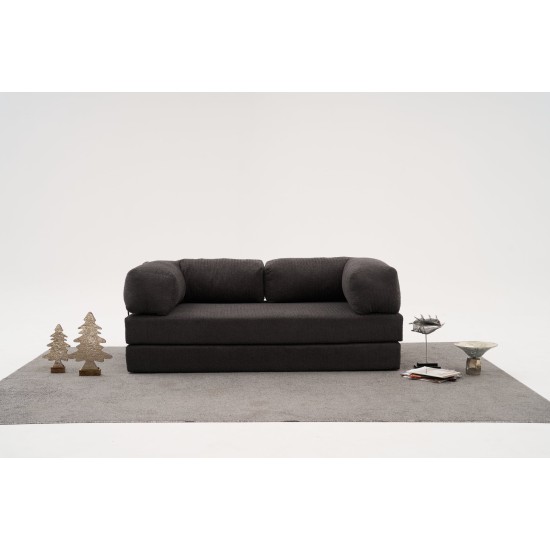 Τριθέσιος Καναπές Comfort - Χρώμα Ανθρακί - 190x95x75εκ