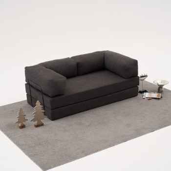 Τριθέσιος Καναπές Comfort - Χρώμα Ανθρακί - 190x95x75εκ