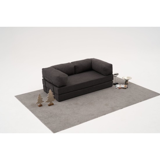 Τριθέσιος Καναπές Comfort - Χρώμα Ανθρακί - 190x95x75εκ