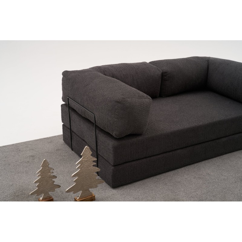Τριθέσιος Καναπές Comfort - Χρώμα Ανθρακί - 190x95x75εκ