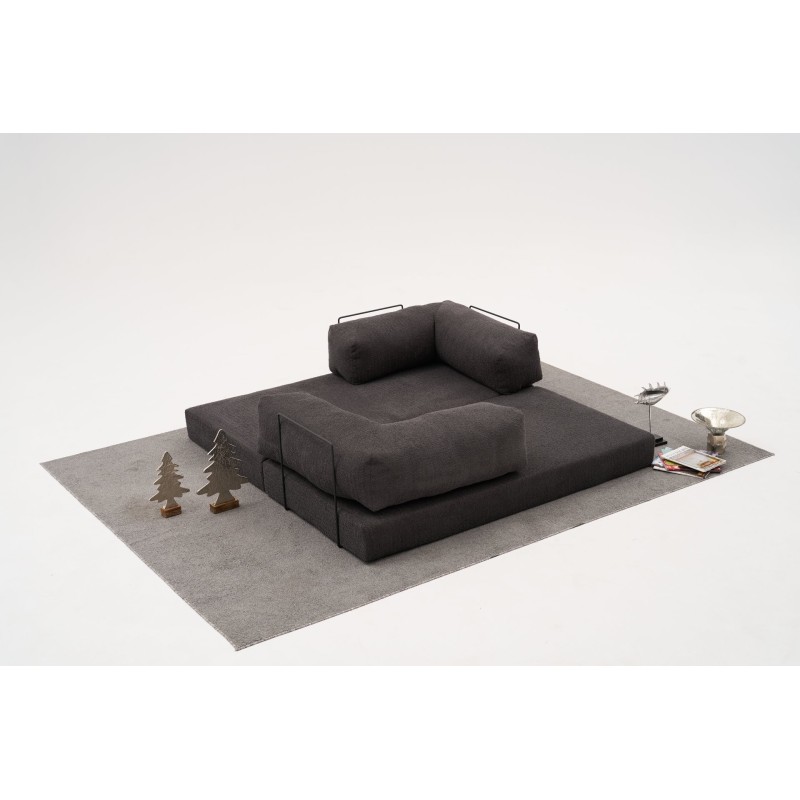 Τριθέσιος Καναπές Comfort - Χρώμα Ανθρακί - 190x95x75εκ