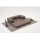 Τριθέσιος Καναπές Comfort - Χρώμα Γκρι - 190x95x75εκ