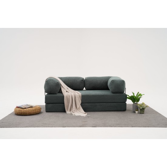 Τριθέσιος Καναπές Comfort - Χρώμα Πράσινο - 190x95x75εκ