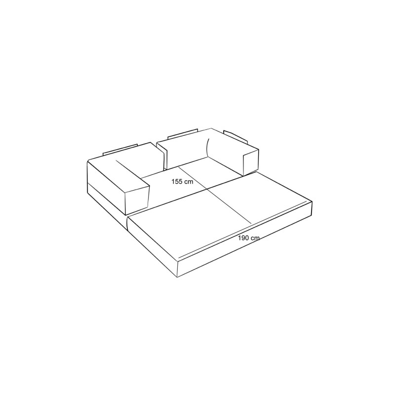 Τριθέσιος Καναπές Comfort - Χρώμα Πράσινο - 190x95x75εκ