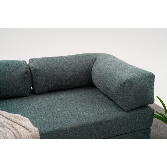 Τριθέσιος Καναπές Comfort - Χρώμα Πράσινο - 190x95x75εκ
