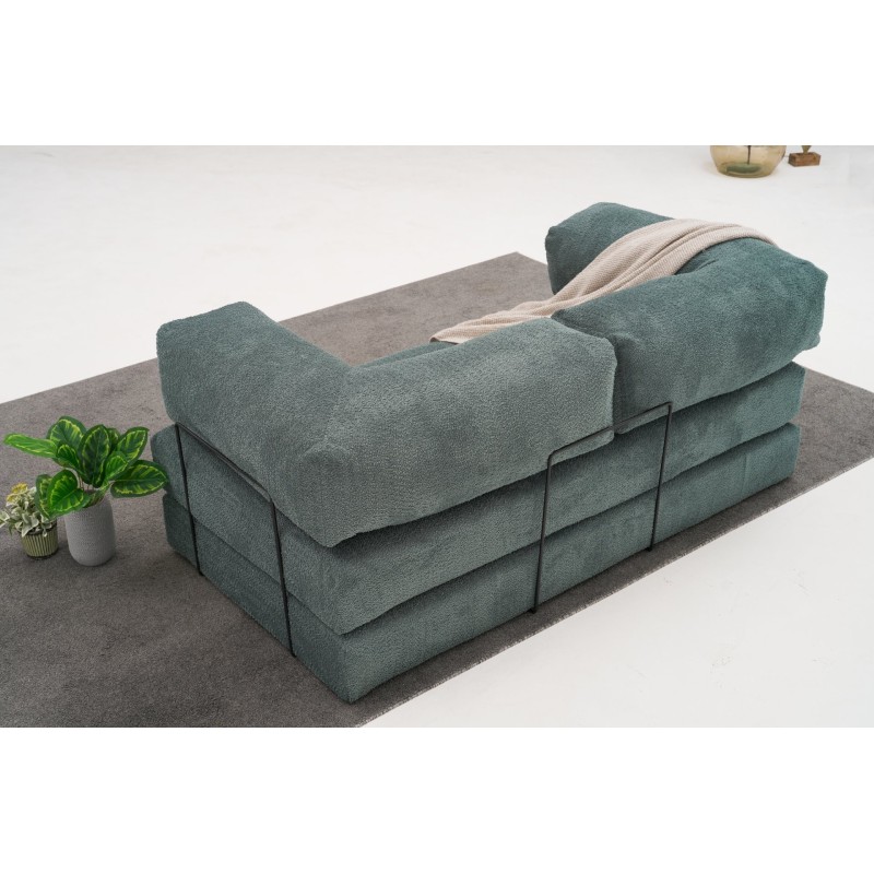 Τριθέσιος Καναπές Comfort - Χρώμα Πράσινο - 190x95x75εκ