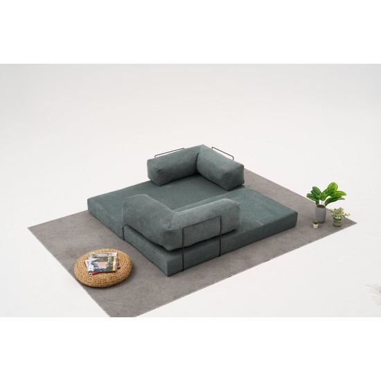 Τριθέσιος Καναπές Comfort - Χρώμα Πράσινο - 190x95x75εκ