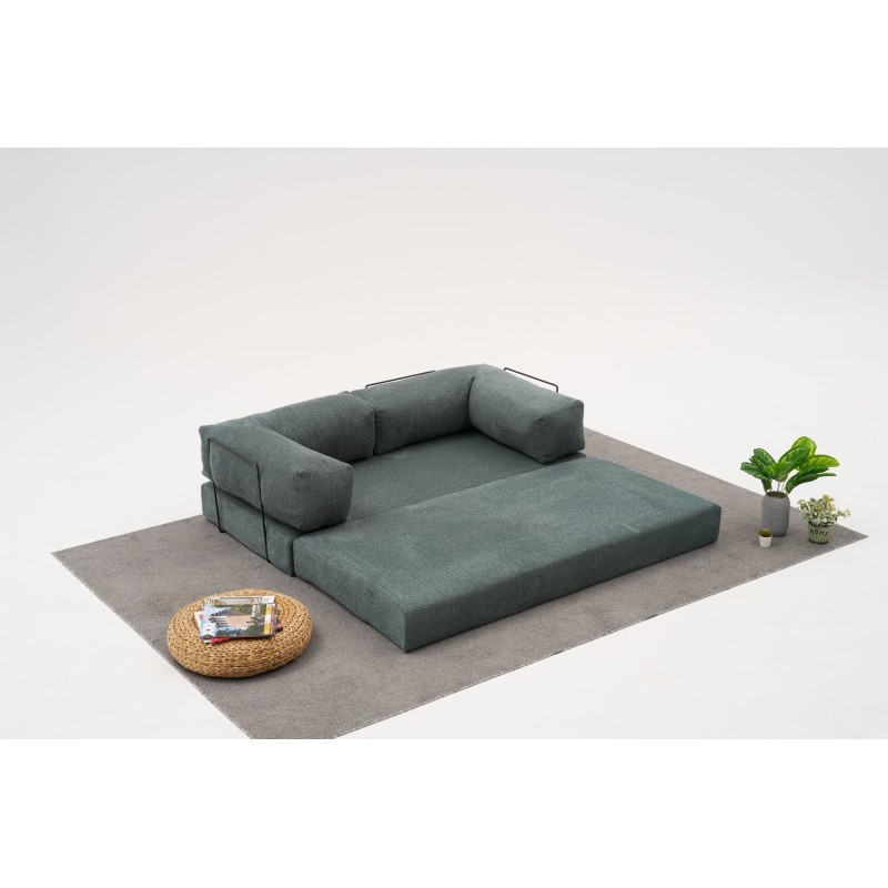 Τριθέσιος Καναπές Comfort - Χρώμα Πράσινο - 190x95x75εκ