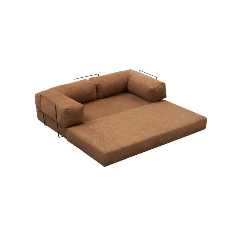 Τριθέσιος Καναπές Comfort - Χρώμα Καφέ - 190x95x75εκ