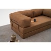 Τριθέσιος Καναπές Comfort - Χρώμα Καφέ - 190x95x75εκ