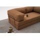 Τριθέσιος Καναπές Comfort - Χρώμα Καφέ - 190x95x75εκ