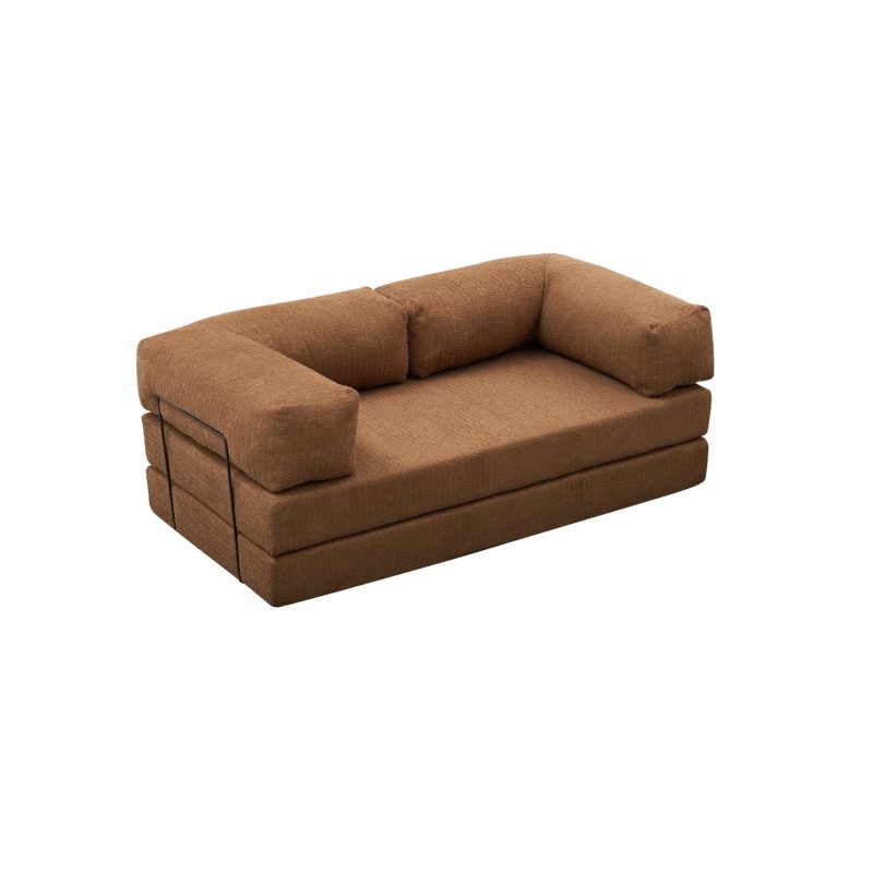 Τριθέσιος Καναπές Comfort - Χρώμα Καφέ - 190x95x75εκ