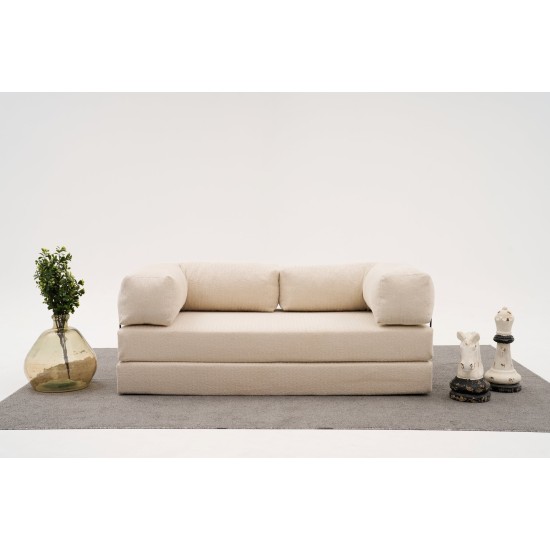 Τριθέσιος Καναπές Comfort - Χρώμα Cream - 190x95x75εκ