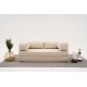 Τριθέσιος Καναπές Comfort - Χρώμα Cream - 190x95x75εκ