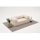 Τριθέσιος Καναπές Comfort - Χρώμα Cream - 190x95x75εκ