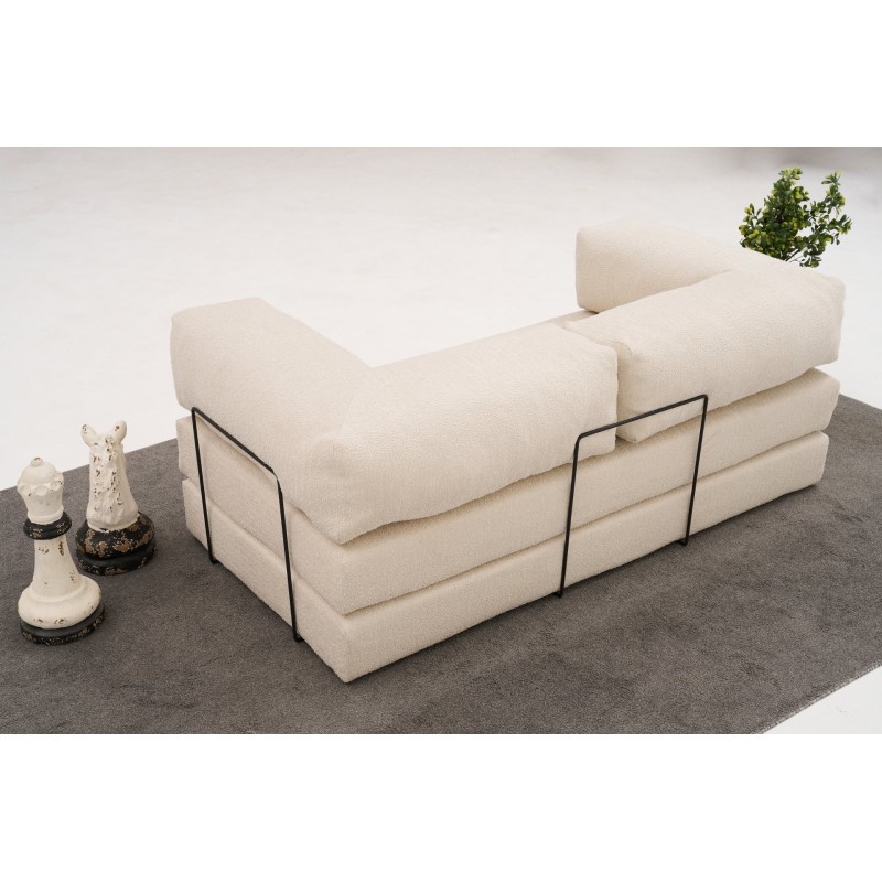 Τριθέσιος Καναπές Comfort - Χρώμα Cream - 190x95x75εκ