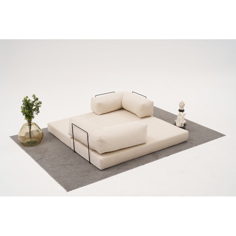 Τριθέσιος Καναπές Comfort - Χρώμα Cream - 190x95x75εκ