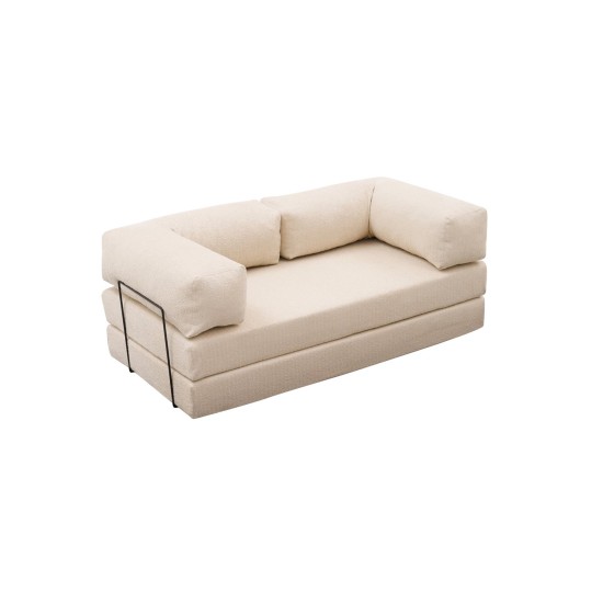 Τριθέσιος Καναπές Comfort - Χρώμα Cream - 190x95x75εκ