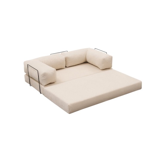 Τριθέσιος Καναπές Comfort - Χρώμα Cream - 190x95x75εκ