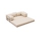 Τριθέσιος Καναπές Comfort - Χρώμα Cream - 190x95x75εκ