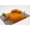 Τριθέσιος Καναπές Comfort - Χρώμα Πορτοκαλί - 190x95x75εκ