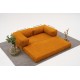 Τριθέσιος Καναπές Comfort - Χρώμα Πορτοκαλί - 190x95x75εκ