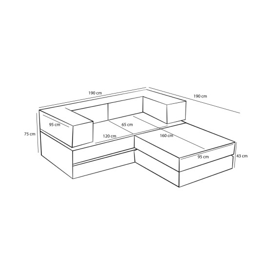 Corner Sofa Comfort Mini - Brown Brown Corner Sofa Comfort Mini - Brown Brown