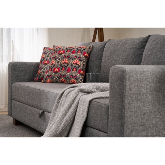 3-Seat Sofa-Bed Aly - Grey Grey 3-Seat Sofa-Bed Aly - Grey Grey