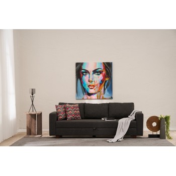 3-Seat Sofa-Bed Aly - Anthracite Anthracite