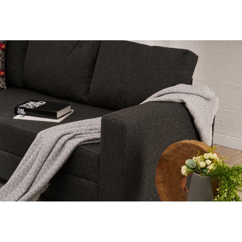 3-Seat Sofa-Bed Aly - Anthracite Anthracite
