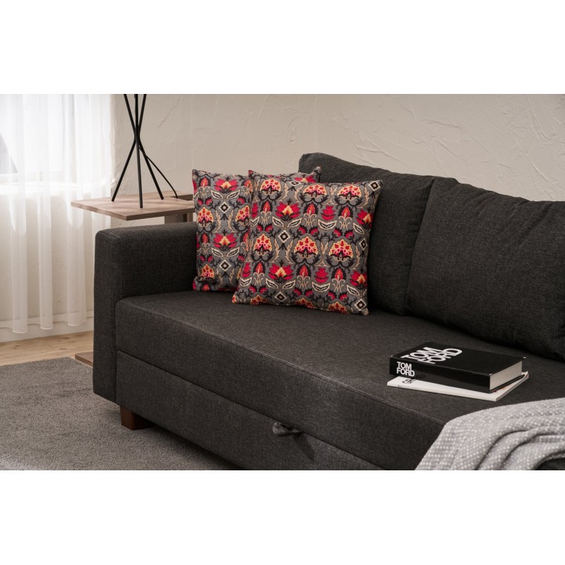 3-Seat Sofa-Bed Aly - Anthracite Anthracite
