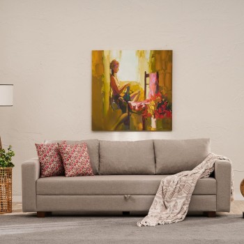 3-Seat Sofa-Bed Aly - Beige Beige