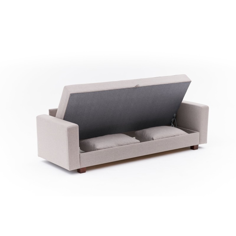 3-Seat Sofa-Bed Aly - Beige Beige