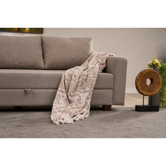 3-Seat Sofa-Bed Aly - Beige Beige 3-Seat Sofa-Bed Aly - Beige Beige