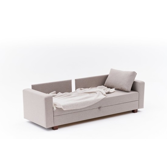 3-Seat Sofa-Bed Aly - Beige Beige 3-Seat Sofa-Bed Aly - Beige Beige