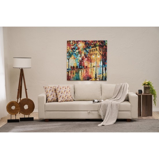 3-Seat Sofa-Bed Aly Arzilla - Cream Cream 3-Seat Sofa-Bed Aly Arzilla - Cream Cream