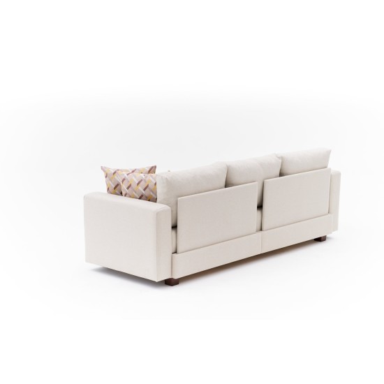 3-Seat Sofa-Bed Aly Arzilla - Cream Cream 3-Seat Sofa-Bed Aly Arzilla - Cream Cream