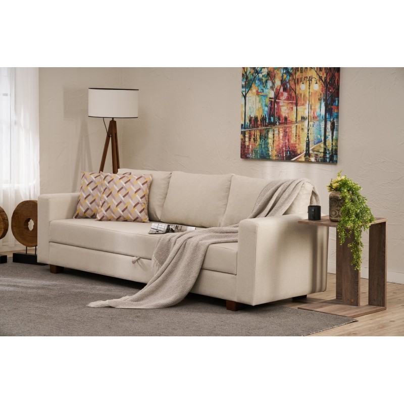 3-Seat Sofa-Bed Aly Arzilla - Cream Cream