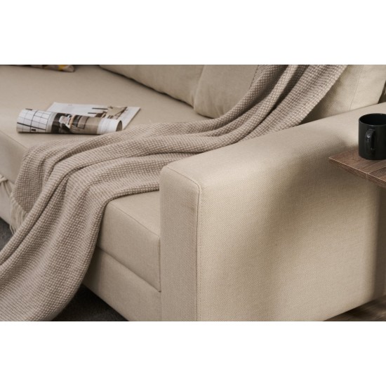 3-Seat Sofa-Bed Aly Arzilla - Cream Cream 3-Seat Sofa-Bed Aly Arzilla - Cream Cream