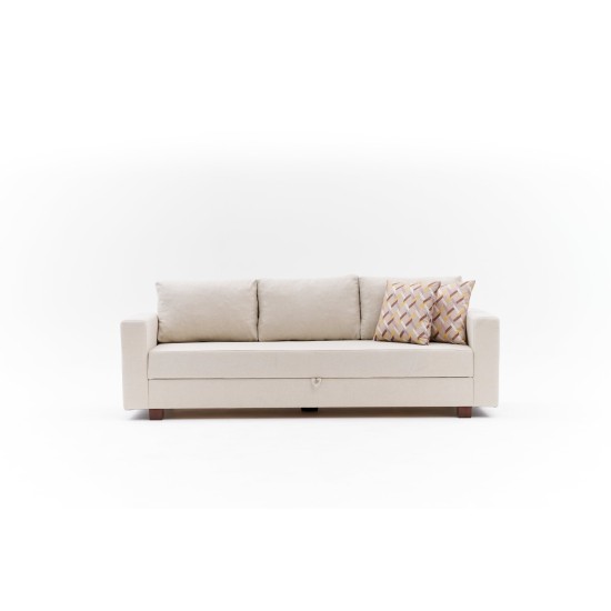 3-Seat Sofa-Bed Aly Arzilla - Cream Cream 3-Seat Sofa-Bed Aly Arzilla - Cream Cream