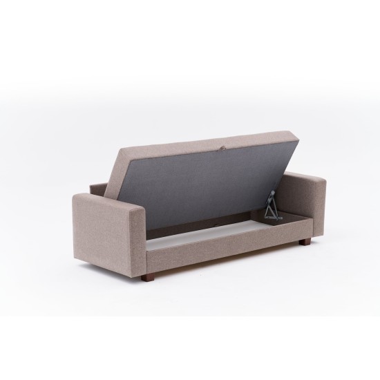 3-Seat Sofa-Bed Aly Arzilla - Brown Brown 3-Seat Sofa-Bed Aly Arzilla - Brown Brown