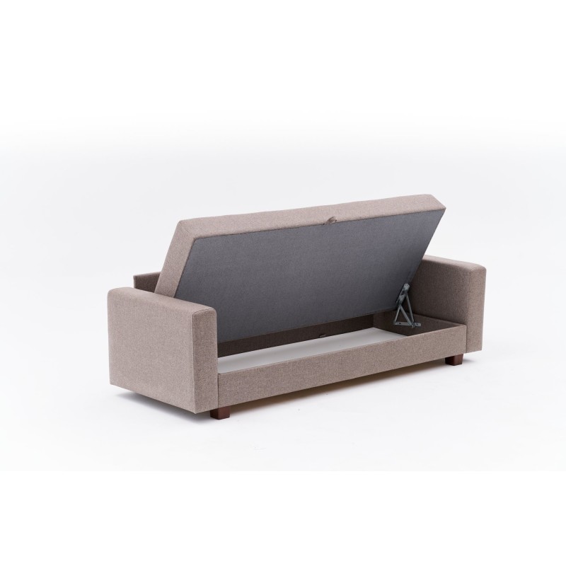 3-Seat Sofa-Bed Aly Arzilla - Brown Brown