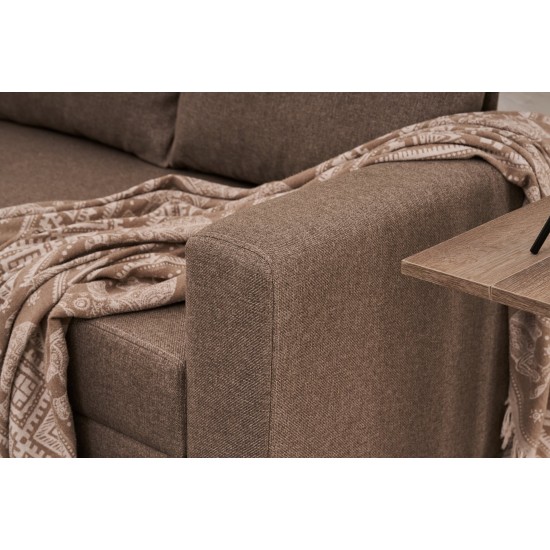 3-Seat Sofa-Bed Aly Arzilla - Brown Brown 3-Seat Sofa-Bed Aly Arzilla - Brown Brown
