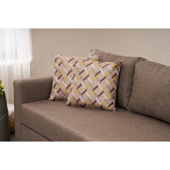 3-Seat Sofa-Bed Aly Arzilla - Brown Brown 3-Seat Sofa-Bed Aly Arzilla - Brown Brown