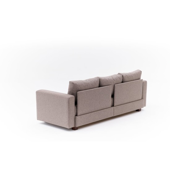 3-Seat Sofa-Bed Aly Arzilla - Brown Brown 3-Seat Sofa-Bed Aly Arzilla - Brown Brown