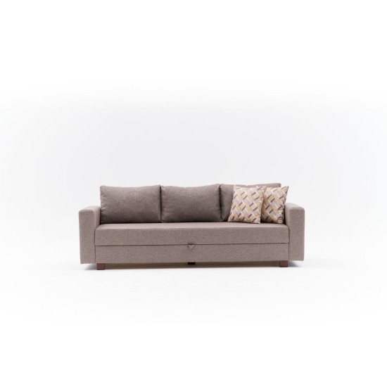 3-Seat Sofa-Bed Aly Arzilla - Brown Brown 3-Seat Sofa-Bed Aly Arzilla - Brown Brown