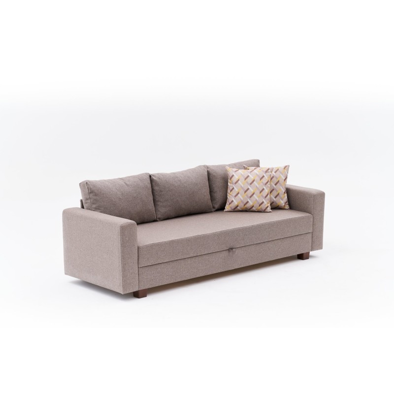 3-Seat Sofa-Bed Aly Arzilla - Brown Brown